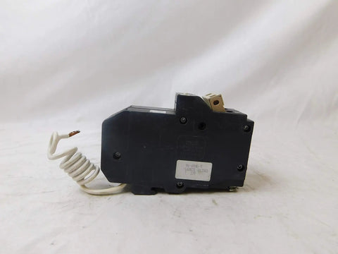Side view of Type CH Ground Fault Breaker 30 Amp 2 Pole 120/240V GFCI with 10 kAIC Self Test UL 489, black casing.