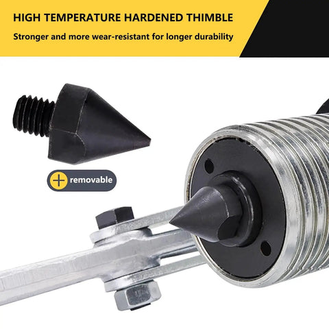 Heavy Duty Hydraulic Gear Puller Featuring A Beast Mode Three Jaw Setup For Fast Bearing Extraction And Reliable Hub Separator Work Under Fifty Ton Capacity, showing hardened thimble attachment.