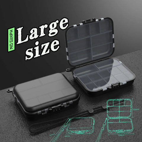 Five Pack Mini Plastic Tackle Boxes For Small Tackle Box Organization And Fishing Gear Storage, double-layer design open view