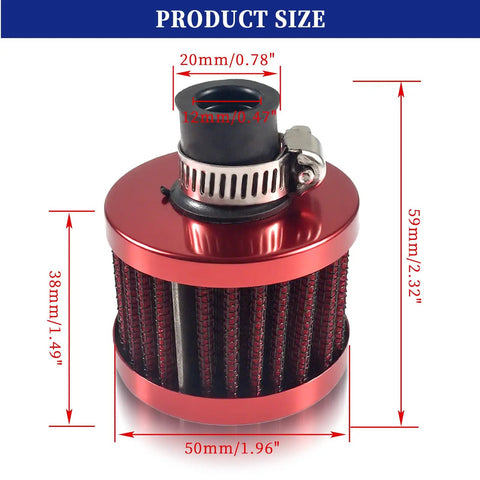 Red Air Filter Upgrade For 301cc 420cc Mini Bike Go Kart Engines, Fits CT200U CT200U-EX MB200 Baja Warrior And Honda GX160 GX200
