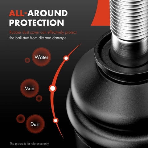 Close-up of 2 Front Sway Bar Links Stabilizer Kit For Honda Odyssey 2005 To 2017 with dust protection detail