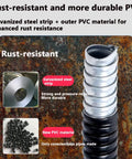 Heavy Duty Flexible Metal Conduit With Pvc Coated Steel Hose Serving Hard Core Electrical Wire Protection Flexes On A Dime Corrugated Tubing Waterproof Guard For Indoor Outdoor Diy Build with galvanized steel strip and PVC material.