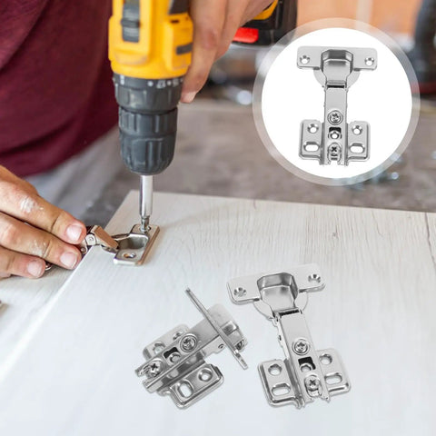 Concealed Soft Closing Cabinet Hinges For Kitchens And Furniture Built Tough With Thickened Stainless Steel installation