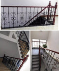 Top Shelf Black Wrought Iron Railing Posts And Balusters For Deck Backyard Porch And Balcony, 37 Inch Rock Solid Anti Rust Banister Spindles For Quick Diy Install, 30 Pack on staircase.