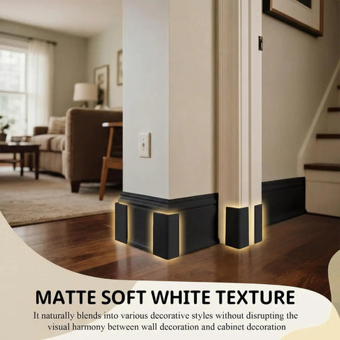 Easy Install Self Adhesive Rubber Corner Protectors For Baseboards And Walls Cushioned Edge Guards installed in living room