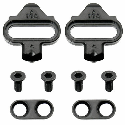 Beefy Extra Heavy Duty Indoor Spin Bike Pedals With Shimano SPD Compatibility cleats and screws for assembly.