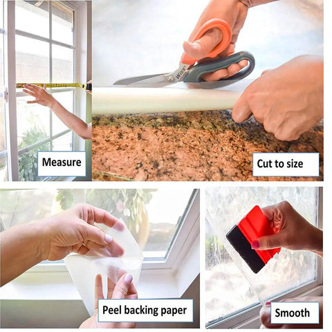 Self Adhesive Privacy Window Film For Glass Surfaces, 17 X 78 Inch Roll, 2 Pack, Easy Peel And Stick No Fuss Privacy Level Adjustable, Perfect For Windows Doors Showers And Tabletops, Sleek Splinter Pattern
