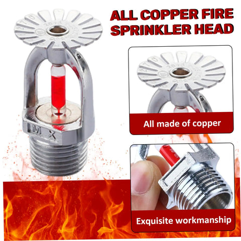 Heavy Duty Quick Response Pendent Fire Sprinkler Head Built Like A Tank With Half Inch Thread Solid Copper Construction for fire suppression.