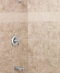 Eva Brushed Nickel One Handle Posi Temp Shower Trim Kit With Coordinating Shower Head And Lever Handle Valve Required 2510