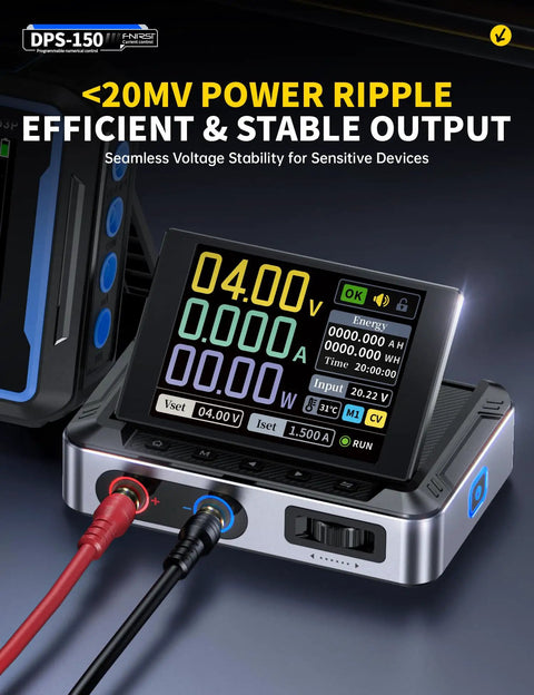 Beefy 30V 5A DC Power Supply With 150W Output And 4 Digit IPS Display Ultra Low Ripple Under 20mV CC And CV Modes PC QC