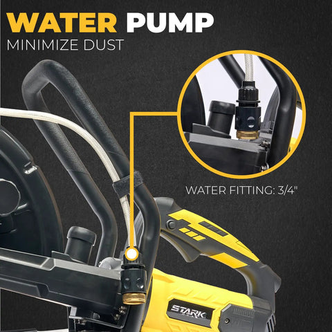 Powerful 3200W Electric 16 Inch Circular Saw For Concrete Wet And Dry Cutting With Water Line Attachment detail view