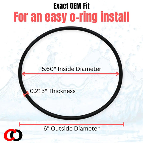 Three Pack Replacement O Rings For 3M AP801 AP801C AP802 And KemFlo 5000 And 10000 Series Water Filter Housings dimensions view