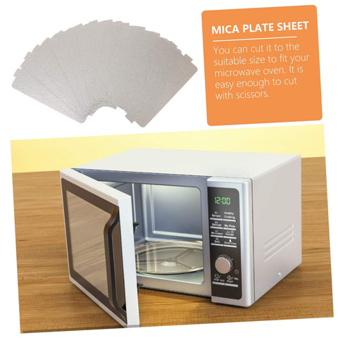 12 Pack Microwave Mica Sheet Waveguide Cover Replacement Plate Heat Resistant Insulation Easy To Cut Install For Microwave Ovens Protects Against Burning displayed with microwave