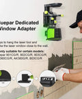 Fine-Tuning Bracket Laser Level Adapter Workhorse in use for wall alignment with magnetic pivoting base, 360 Degree Support.