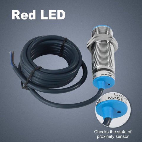 8mm Detection Range Inductive Proximity Sensor Switch Shielded For Industrial Grade Use 110 220V AC 3 Wire NO NC With LED Indicator
