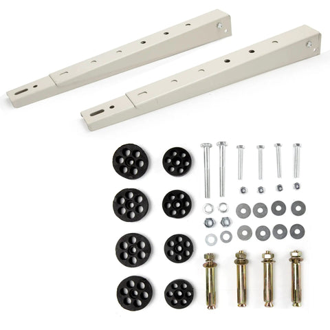 Beefy Outdoor Split AC Mount Bracket for Universal Ductless Mini Split Condensers, heavy-duty components, foldable design.
