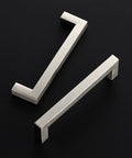 60 Pack Square Cabinet Handles In Brushed Nickel Stainless Steel Drawer Pulls For Kitchens Cabinets Cupboards And Furniture 5 Inch Center To Center Durable Modern Hardware, top view