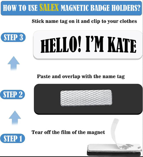 How to use Rock Solid Magnetic Badge Holders Three Pack for Shirts Uniforms And Name Tags Featuring Neodymium Magnets.