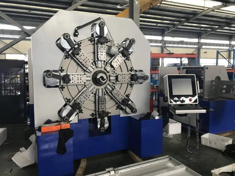 Heavy Duty Six Axis Cnc Spring Machine Delivering Straight Up Reliable Wire Forming Power For Premium Torsion Compression And Extension Springs In Stainless Steel.