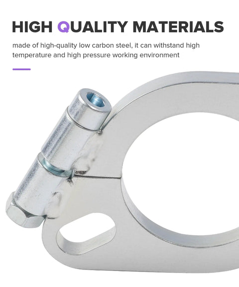 3 Inch Exhaust Flange Repair Kit 2 Pack Split Flange With Nuts and Bolts Galvanized Carbon Steel close-up showing durable flange construction.