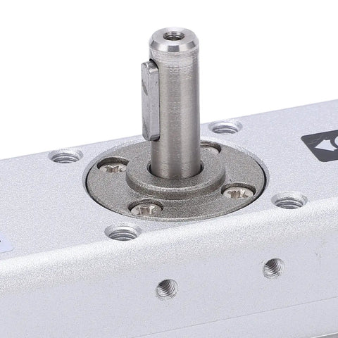 Aluminum Alloy Pneumatic Rotary Actuator With Rack Pinion Pendular Design close-up of the mounting shaft.