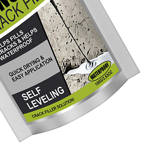 Heavy Duty Concrete Crack Filler And Waterproof Sealant For Patios And Garages Fast Drying Flexible Patch in a tube, showing application instructions.