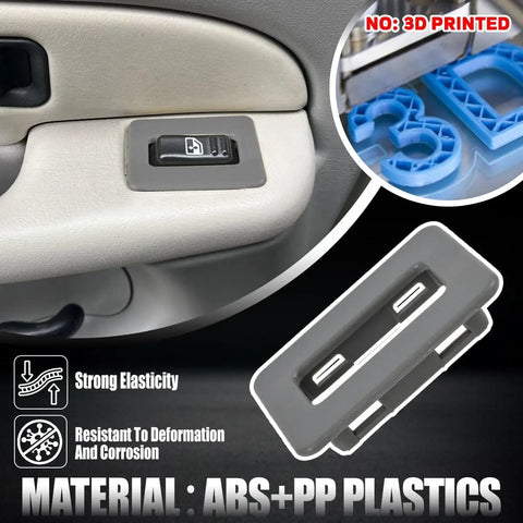 2 Pack Rear Window Switch Trim Replacement for Escalade Avalanche Silverado Tahoe Sierra and Yukon 2000 to 2002 Gray No Window Switch Included Easy Fit Durable Plastic Cover Keeps Interior Looking Clean