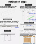 Outdoor Pocket Door Rail Kit With Ceiling Mount Box Track Hardware And Silent Eight Wheel Roller Sets For Hidden Barn Door System, Smooth Sliding Garage Door Guide For Easy Installation, 370 Cm Long installation steps diagram