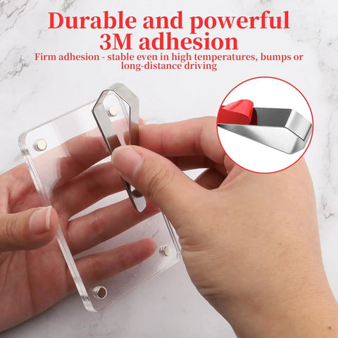 4 Pack Car Visor Photo Clips With Stainless Steel Clips And Strong Adhesive Universal Sun Visor Mounting Kit in hand