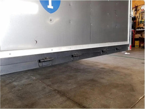 Weld On Butterfly Ramp Hinge For Cargo Utility Trailer Greaseable Door With Grease Fitting, Heavy Duty 1000Lb Capacity, attached to trailer