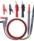 Soft Silicone Test Lead Kit With Threaded Safety Alligator Clips, Dual Color Insulated Pro Grade Leads For Multimeters, CAT III 1000V And CAT IV 600V