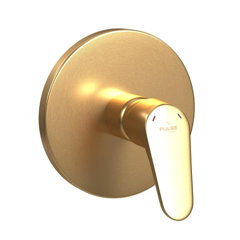 TruTemp Pressure Balance Valve With Brushed Gold Trim Kit delivers stable shower temperature and durable brass valve body.