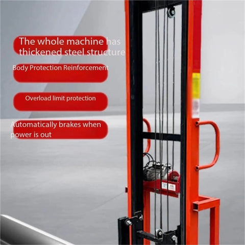 Heavy Duty Electric Lifting Platform For Cold Storage And HVAC Installation Lift Table showing thickened steel structure and safety features.