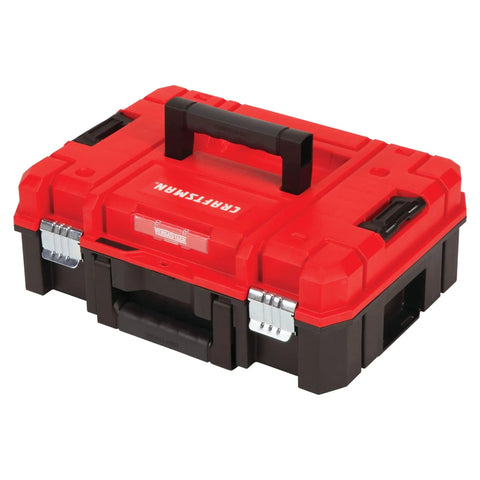 Badass 17 Inch Stackable Tool Cabinet With Smooth Ball Bearing Slides And Heavy Duty Durable Latches For Ultimate Workshop Organization And Garage Storage Solutions in red.