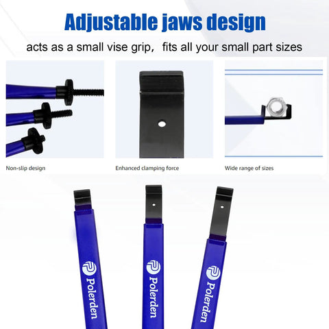 Upgrade Extension Clamp Tool For Tight Spaces Your Third Hand Vise Grip with adjustable jaws and non-slip design