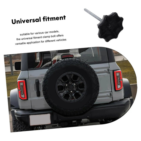 Spare Tire Bolt Replacement For Cars Universal Fitment Clamp Hold Down Hardware with metal and plastic construction