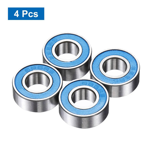 4 Pack 686-2RS Deep Groove Ball Bearings 6x13x5mm Rubber Sealed Chrome Steel ABEC 5 Low Noise Z4