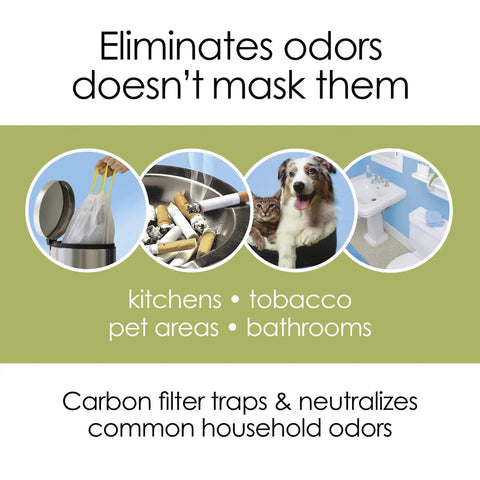 TrueAir Replacement Carbon Filter 3 Pack For Odor Eliminators Kitchen Bathroom Pet Smoke Odors Fits TrueAir Models 04384 04532GM