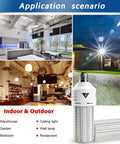 60W Equivalent LED Corn Light Bulb, 7500 Lumens, 5000K Daylight, 500W Incandescent Equivalent, E26/E27 Base, Indoor Outdoor Use