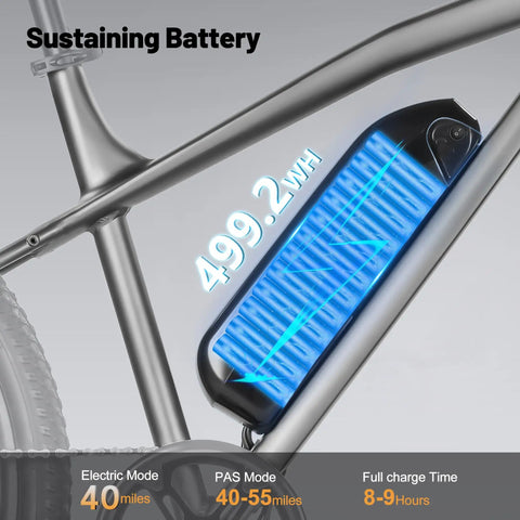 Beast Power 1200W Peak Electric Mountain Bike With 27 Point Five Inch Wheels 21 Speed Removable 48V Battery Detail