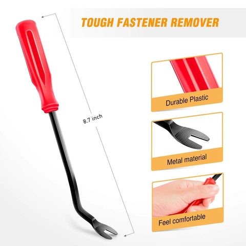 Tough fastener remover tool included in Fender Rivet Clips 10mm 91503 SZ3 003 Original Replacement Kit for Honda and Acura cars and SUVs.