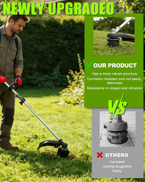 Drop In Trimmer Gear Head Gearbox Assembly Replacement For Straight Shaft Trimmers Brush Cutters And Weed Eaters shown in use