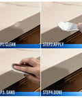 Step-by-step use of DIY Friendly Traceless Clear Epoxy Countertop Repair Kit For Granite Marble And Stone Surfaces Fix Up Edge Chips Cracks And Holes With Color Matching Formula That Always Stays Transparent No Yellowing 59ml