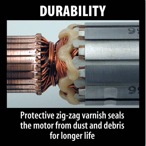 Powerful 4-1/2 Inch Angle Grinder With Kick Butt Strength And Smooth Handle Control designed for durability with a dust-sealed motor.