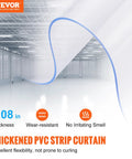 Clear PVC Strip Curtain 12 Pack For Walk In Freezers, Coolers And Warehouse Doors, 0.08 Inch Thick, Durable Plastic Strips
