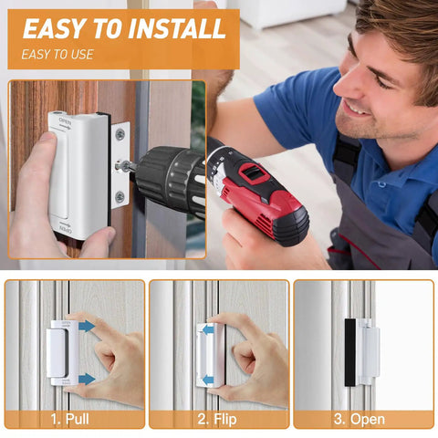 Installation process of Rock Solid Door Reinforcement Lock Heavy Duty Aluminum Alloy Anti Ram Strike Plate on door.