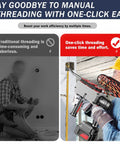 Pro Grade Automatic Wire Stringing Machine Heavy Duty Cordless Cable Threader Six Wheel Drive illustrating ease of use with one-click control.