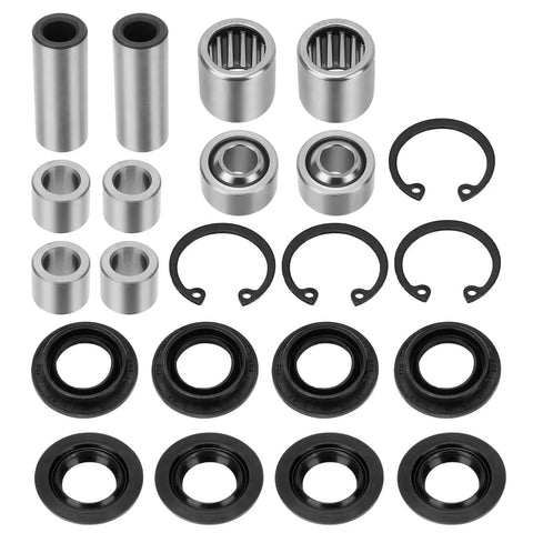 Front Upper Lower A Arm Bearing Seal Shaft Rebuild Repair Kit Two Sided For ATV Front End Suspension KFX450R KFX700 Brute Force