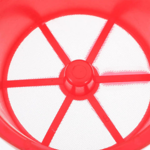Backpack Sprayer Filter Screen 142mm Outer Diameter Knapsack Mesh Strainer For Misting Irrigation And Sprayer Accessories Boosts Coverage, Reduces Clogs, Easy Install For Quick Maintenance, close-up of red mesh interior