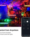 Smart LED Flood Lights Outdoor 200W Equivalent RGB Plus CW Color Changing Spotlight Kit With App Control, cave lighting setup